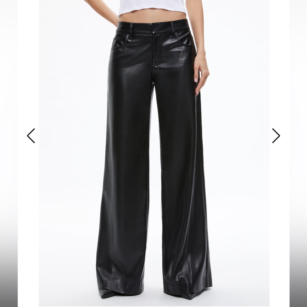 Vegan Leather wide legged pants. Never been worn, with tags.